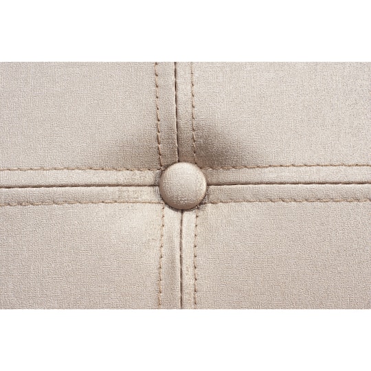 Simplify Metallic Faux Leather Folding Storage Ottoman Cube